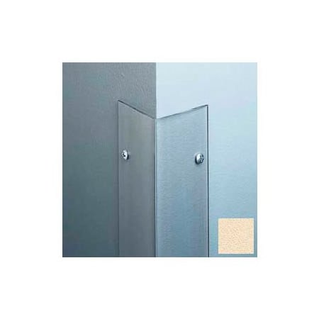 Pawling Polycarbonate Surface Mounted 90Deg Corner Guard, 1-1/8" Wing, 8'H, Ivory, Drilled CG-17-8-2